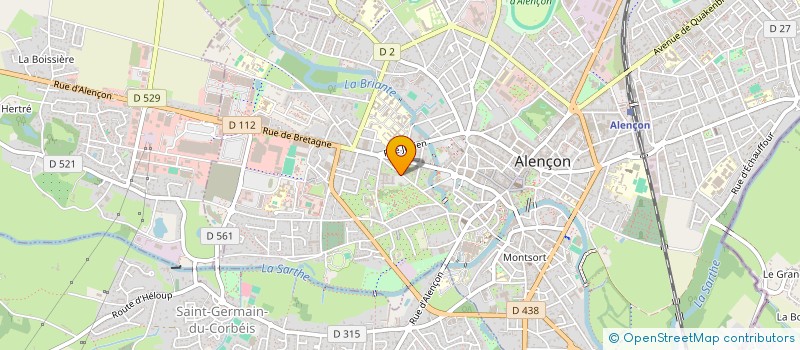 localisation de l'entreprise COMITE CHARGE DE L'ORGANISATION SPORTIVE ET DU MANAGEMENT DES INTER KINES ET ERGOS DE L'OUEST à ALENCON