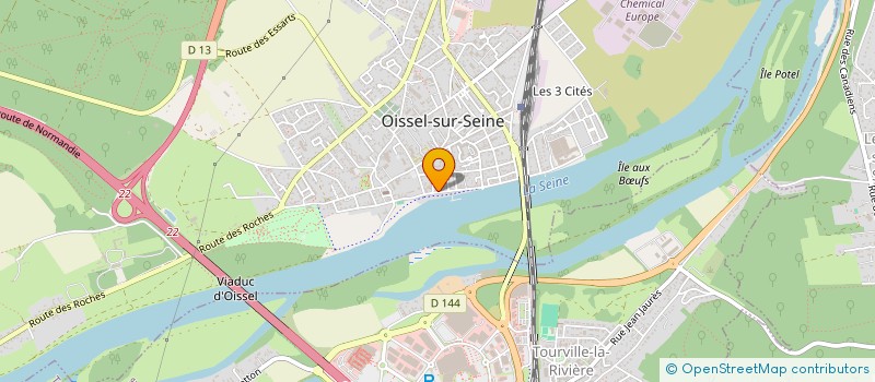 localisation de l'entreprise COMITE CITOYEN DE SAUVEGARDE DU PATRIMOINE ET DE L'ENVIRONNEMENT D'OISSEL ET DES BOUCLES DE LA SEINE  OISSEL