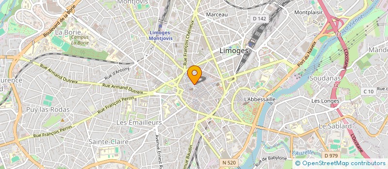 localisation de l'entreprise COMITE COORDINATION DES ASSOCIATIONS DE LA RESISTANCE ET LA DEPORTATION - COMTE DU PRIX DE LA RESISTANCE HTE-VIENNE à LIMOGES