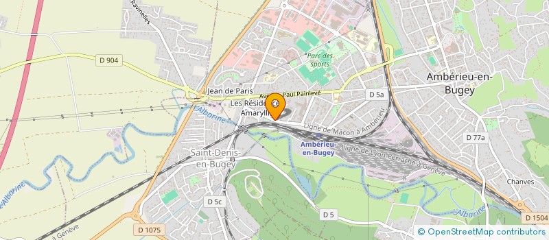 localisation de l'entreprise COMITE CROIX ROUGE FRANCAISE à AMBERIEU-EN-BUGEY