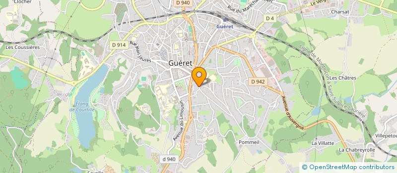 localisation de l'entreprise COMITE D'ACTION ET D'UNION POUR LA SAUVEGARDE DES ANIMAUX à GUERET