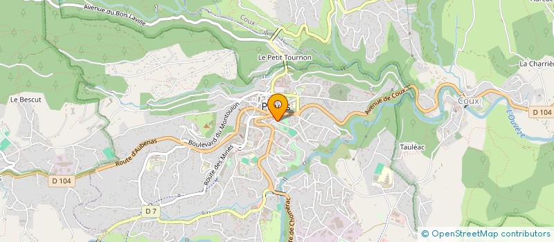 localisation de l'entreprise COMITE D'ACTION JURIDIQUE 'POUR L'ACCES AU DROIT EN MILIEU RURAL'  PRIVAS