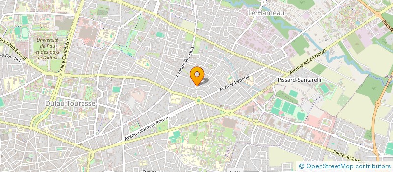 localisation de l'entreprise COMITE D'ACTION QUARTIER N-EST DE PAU à PAU