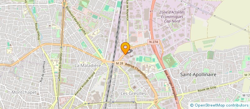 localisation de l'entreprise COMITE D ACTION SOCIALE CHEVIGNY à DIJON