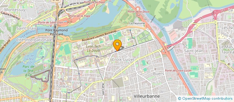 localisation de l'entreprise COMITE D ACTION SOCIALE DE L INSA à VILLEURBANNE