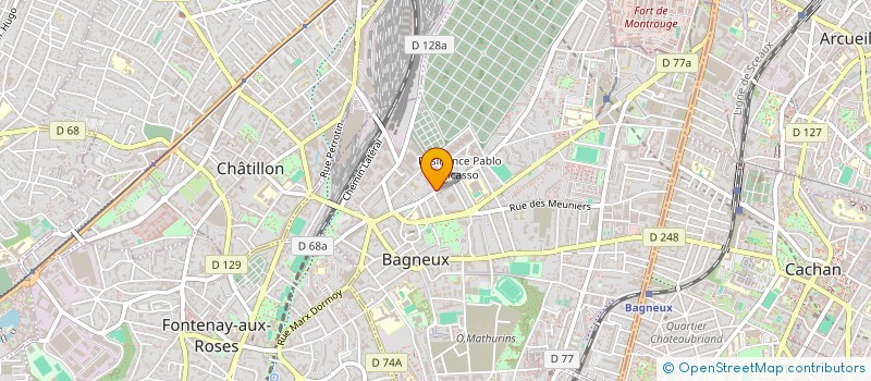 localisation de l'entreprise COMITE D'ACTION SOCIALE ET CULTURELLE à BAGNEUX