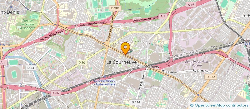 localisation de l'entreprise COMITE D'ACTIVITES SOCIALES ET CULTURELLES DES FONCTIONNAIRES TERRITORIAUX DE LA VILLE DE LA COURNEUVE à LA COURNEUVE