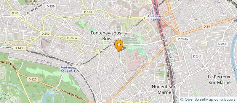 localisation de l'entreprise COMITE D'AIDE ASSOCIATIF ASSO à FONTENAY-SOUS-BOIS