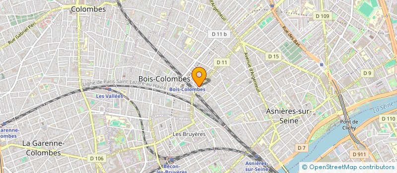 localisation de l'entreprise COMITE D'AIDE AUX REFUGIES à BOIS-COLOMBES