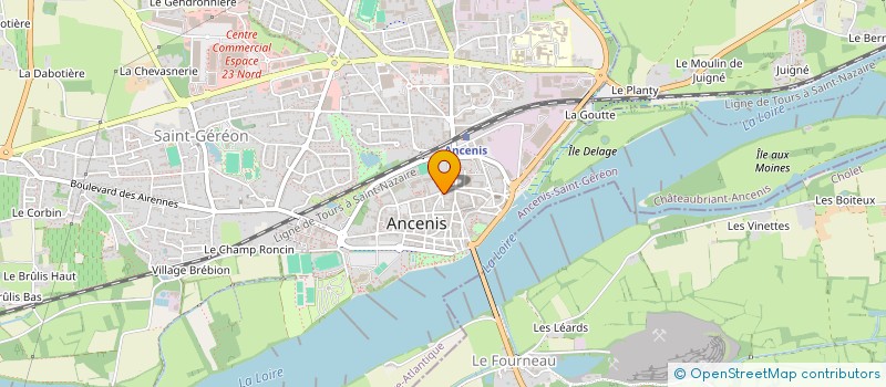 localisation de l'entreprise COMITE D'ANCENIS ET REGION DU SECOURS POPULAIRE FRANCAIS à ANCENIS-SAINT-GEREON
