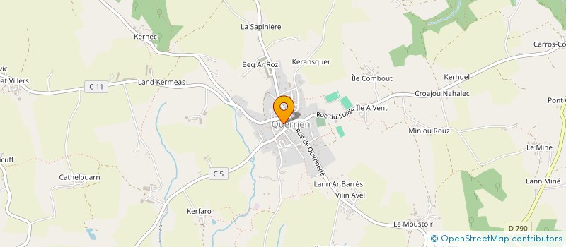 localisation de l'entreprise COMITE D'ANIMATION  QUERRIEN