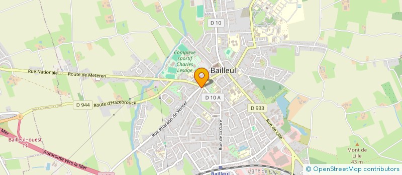 localisation de l'entreprise COMITE D'ANIMATION BAILLEULOIS - CAB à BAILLEUL