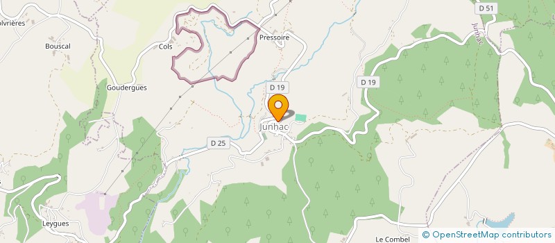 localisation de l'entreprise COMITE D' ANIMATION COMMUNE DE JUNHAC à JUNHAC