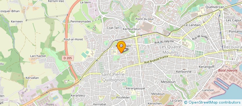 localisation de l'entreprise COMITE D ANIMATION COULEUR QUARTIER à BREST