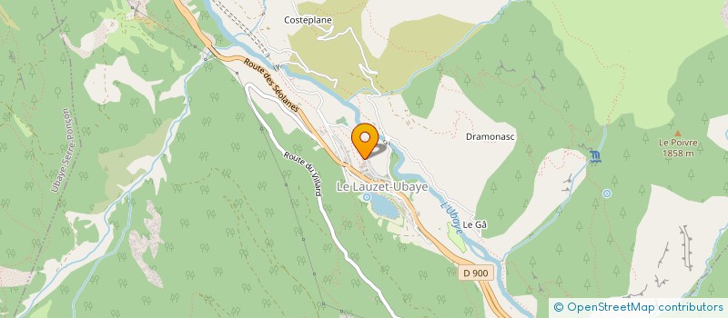localisation de l'entreprise COMITE D'ANIMATION D'UBAYE-SERRE-PONCON à UBAYE-SERRE-PONCON
