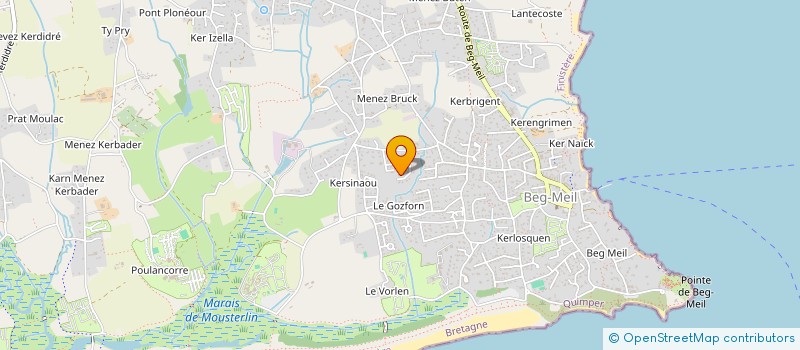 localisation de l'entreprise COMITE D'ANIMATION DE BEG MEIL  FOUESNANT