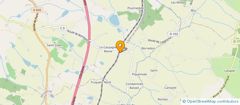 localisation de l'entreprise COMITE D'ANIMATION DE CIIMER  MONTALZAT