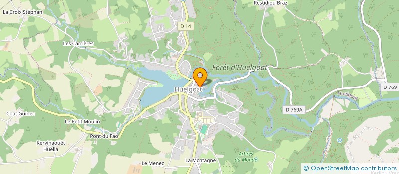 localisation de l'entreprise COMITE D'ANIMATION DE HUELGOAT  HUELGOAT