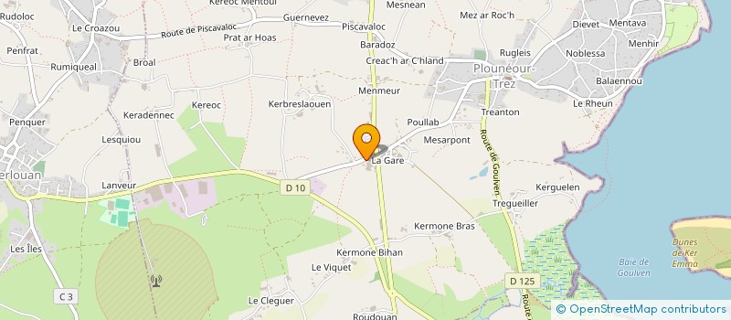 localisation de l'entreprise COMITE D ANIMATION DE KERLOUAN  KERLOUAN