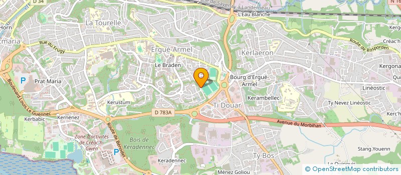 localisation de l'entreprise COMITE D'ANIMATION DE TY MAMM DOUE à QUIMPER