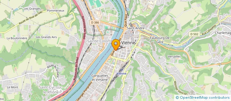 localisation de l'entreprise COMITE D'ANIMATION DES CAFETIERS HOTELIERS ET RESTAURATEURS VIENNOIS ET DES ENVIRONS  VIENNE