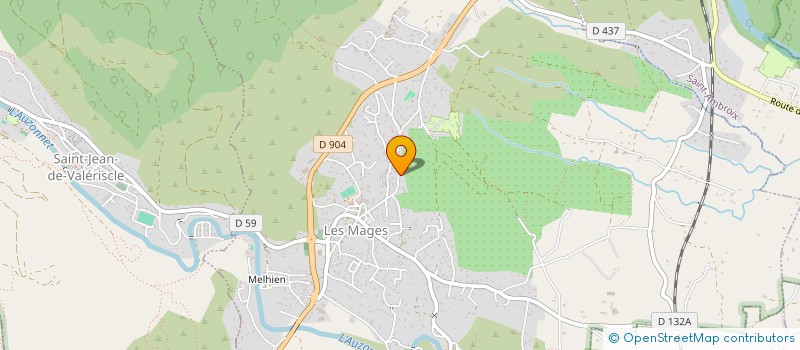 localisation de l'entreprise COMITE D'ANIMATION DES FETES ET ACTIVITES SOCIO-EDUCATIVES DE LA COMMUNE DES MAGES  LES MAGES