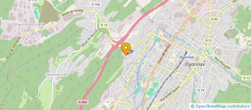 localisation de l'entreprise COMITE D'ANIMATION DES QUARTIERS D'OYONNAX - C.A.Q.O. à OYONNAX