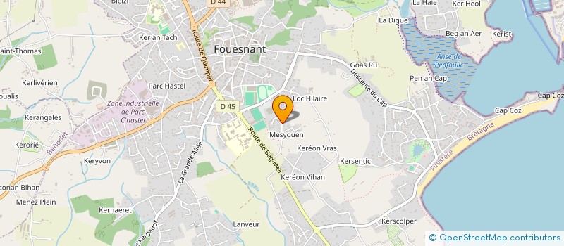 localisation de l'entreprise COMITE D'ANIMATION DU CAP COZ  FOUESNANT