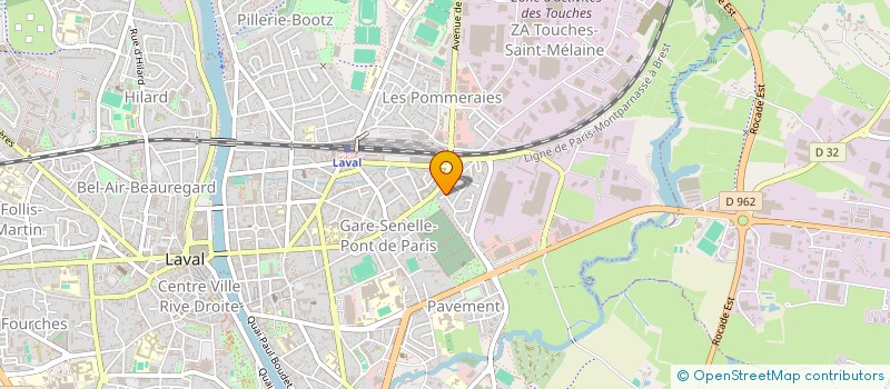 localisation de l'entreprise COMITE D'ANIMATION DU PONT DE PARIS à LAVAL