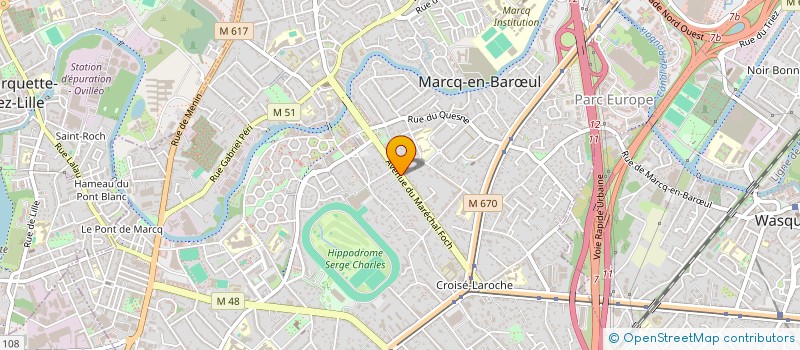 localisation de l'entreprise COMITE D'ANIMATION DU QUESNE à MARCQ-EN-BARŒUL