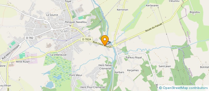 localisation de l'entreprise COMITE D'ANIMATION ET DE DEFENSE DES USAGERS DE LA FORET DE COATLOCH  SCAER