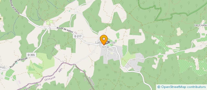 localisation de l'entreprise COMITE D'ANIMATION ET DES FETES DE LABASTIDE DE VIRAC  LABASTIDE-DE-VIRAC