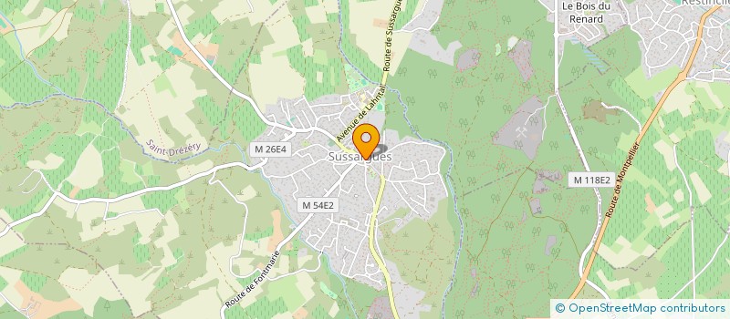 localisation de l'entreprise COMITE D'ANIMATION ET DES FETES DE SUSSARGUES  SUSSARGUES