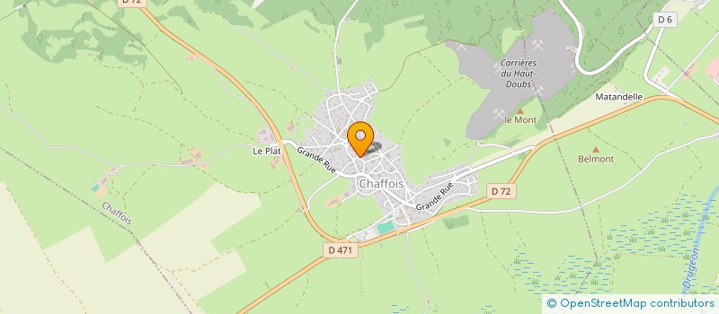 localisation de l'entreprise COMITE D'ANIMATIONS DE CHAFFOIS  CHAFFOIS