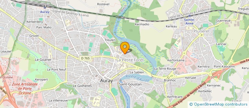 localisation de l'entreprise COMITE D'ATABLISSEMENT CISE à AURAY