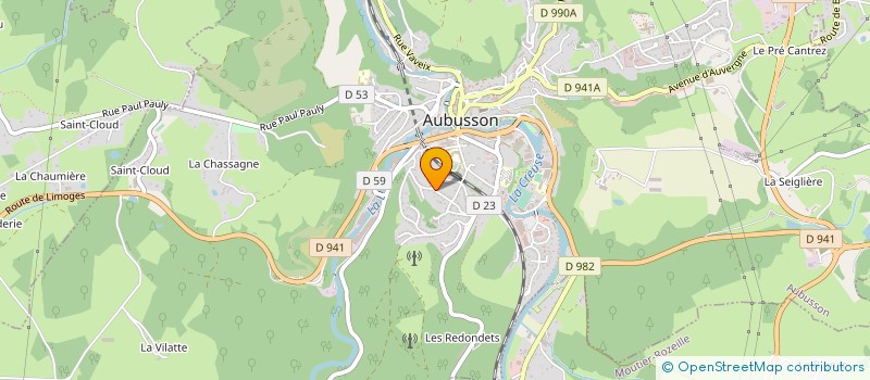 localisation de l'entreprise COMITE D'AUBUSON DE LA FEDERATION NATIONALE DES ANCIENS COMBATTANTS ALGERIE MAROC TUNISIE à AUBUSSON