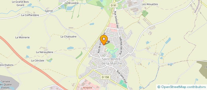 localisation de l'entreprise COMITE D ECHANGES ET DE JUMELAGES DE SAINT ANDRE DE LA MARCHE à SEVREMOINE