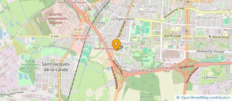 localisation de l'entreprise COMITE D ENTENTE CLOTEAUX BREQUIGNY à RENNES