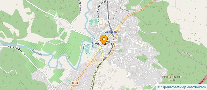 localisation de l'entreprise COMITE D ENTENTE D ASSOCIATIONS PATRIOTIQUES DE LA COMMUNE DE VIDAUBAN  VIDAUBAN