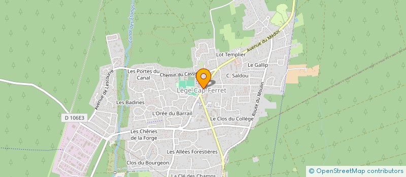 localisation de l'entreprise COMITE D'ENTRAIDE DE LEGE-CAP FERRET  LEGE-CAP-FERRET