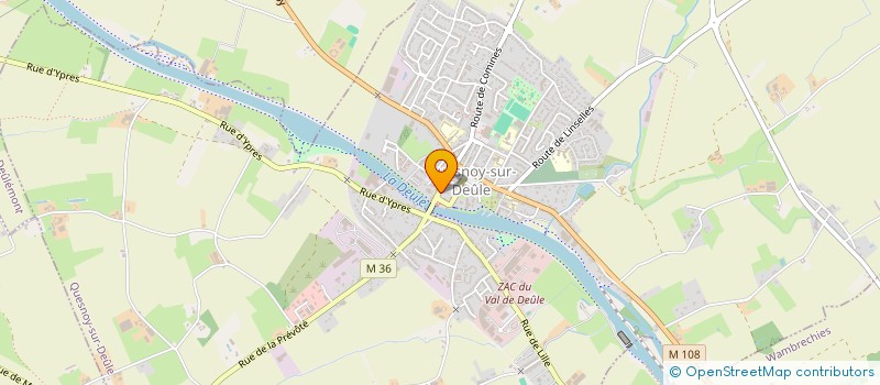 localisation de l'entreprise COMITE D'ENTRAIDE DES PTT à QUESNOY-SUR-DEULE