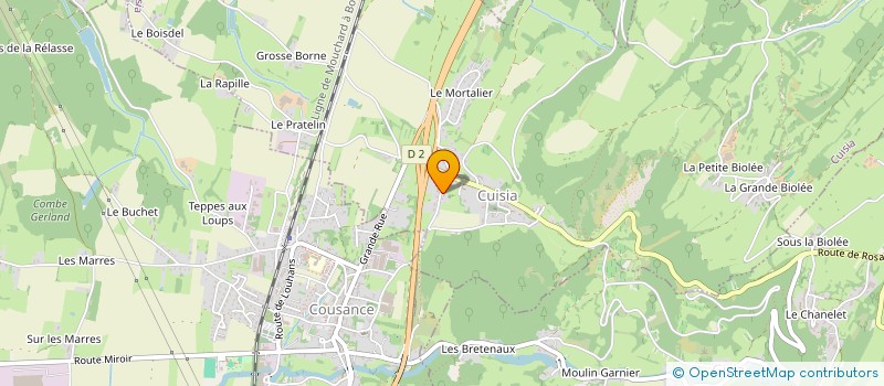 localisation de l'entreprise COMITE D'ENTRAIDE JURASSIEN LE RESEAU 39  CUISIA