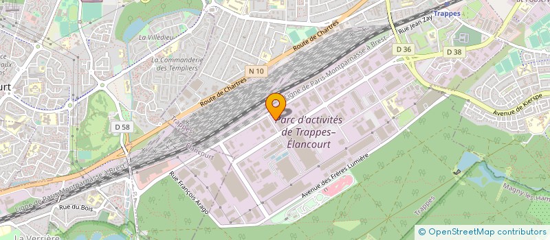 localisation de l'entreprise COMITE D ENTREPRISE ANTHENA à TRAPPES