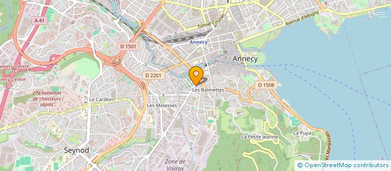 localisation de l'entreprise COMITE D ENTREPRISE ASSEDIC DES ALPES à ANNECY