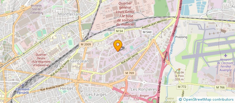 localisation de l'entreprise COMITE D'ENTREPRISE CETIB  CLERMONT-FERRAND