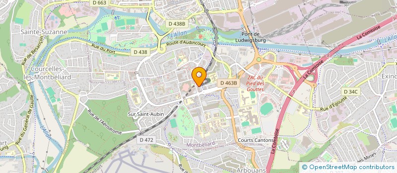 localisation de l'entreprise COMITE D ENTREPRISE CPAM  MONTBELIARD