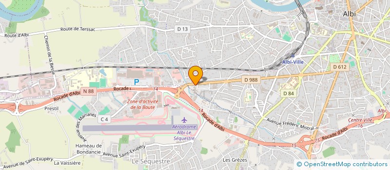 localisation de l'entreprise COMITE D ENTREPRISE CRCA SUD ALLIANCE  ALBI