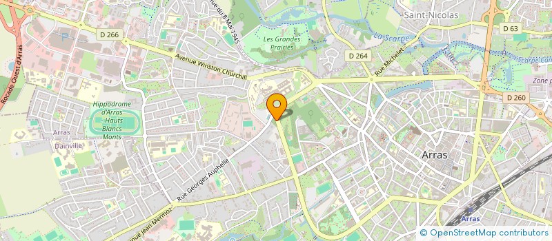 localisation de l'entreprise COMITE D'ENTREPRISE DE LA CPAM à ARRAS
