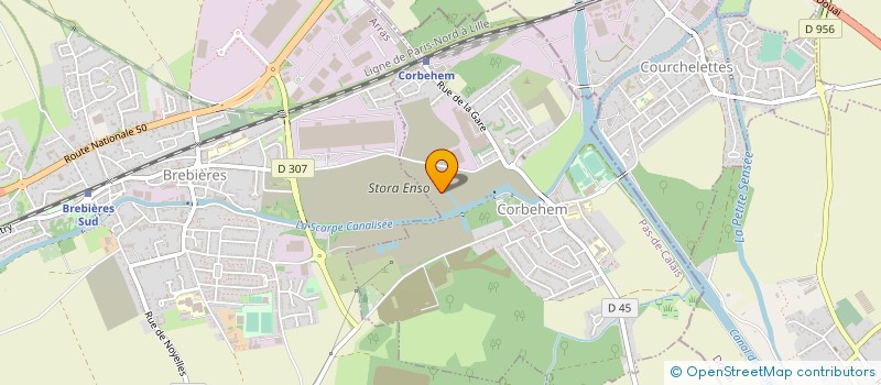 localisation de l'entreprise COMITE D'ENTREPRISE DE LA SA STORA  CORBEHEM