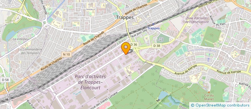 localisation de l'entreprise COMITE D'ENTREPRISE DE LA SARL DANFOSS à TRAPPES
